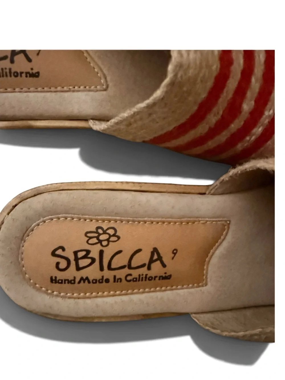 Sbicca Liberty Sandals Size 9 Red White Blue American Flag Espadrille Platform